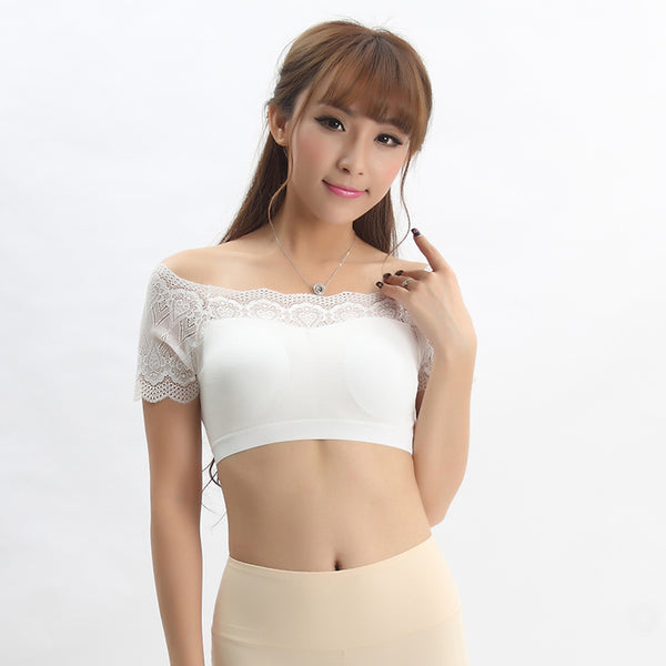 Fashion and Simple Fitness Gym Sports Women's Breathable Crop Top Simple Solid Color Lace Tank Top Sexy Short Tops for Women