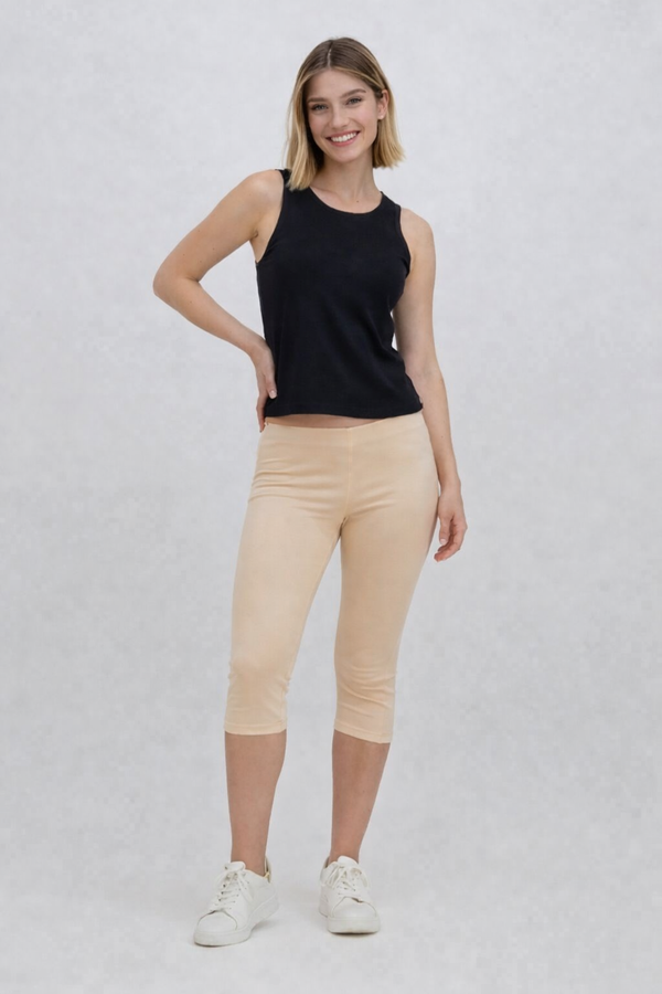 Women 3 quarter Cotton Spandex leggings