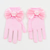 Hand Gloves Thin Girl's Stretch Mesh Bow Princess Performance Flower Girl Bride Wedding Finger