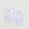 Hand Gloves Thin Girl's Stretch Mesh Bow Princess Performance Flower Girl Bride Wedding Finger