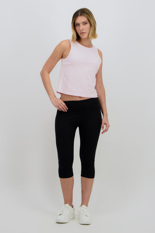 Women 3 quarter Cotton Spandex leggings