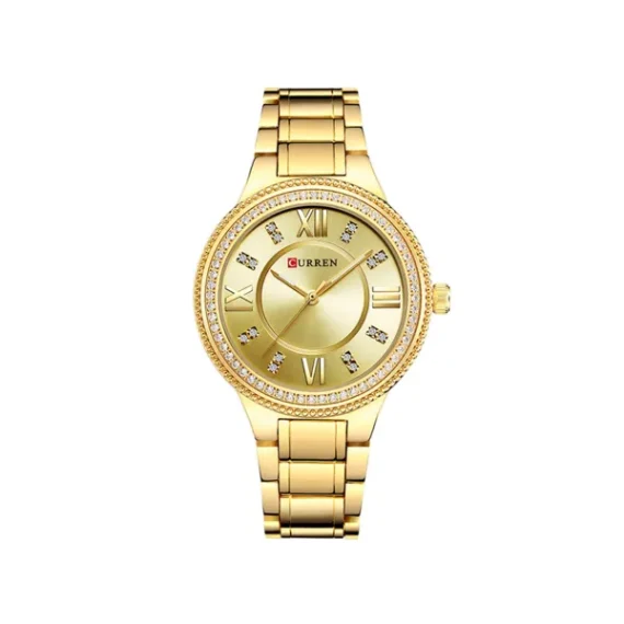 CURREN Original C9004L Stainless Steel Watch for Women – Gold