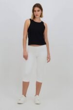 Women’s 3/4 Cotton Capri Leggings - Image 2